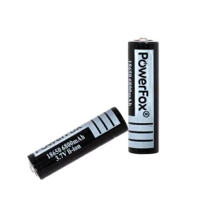 Dos baterías recargables 18650 PowerFox para puntero láser