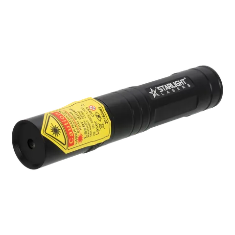 Puntero láser rojo compacto recargable R2 Pro visto de lado