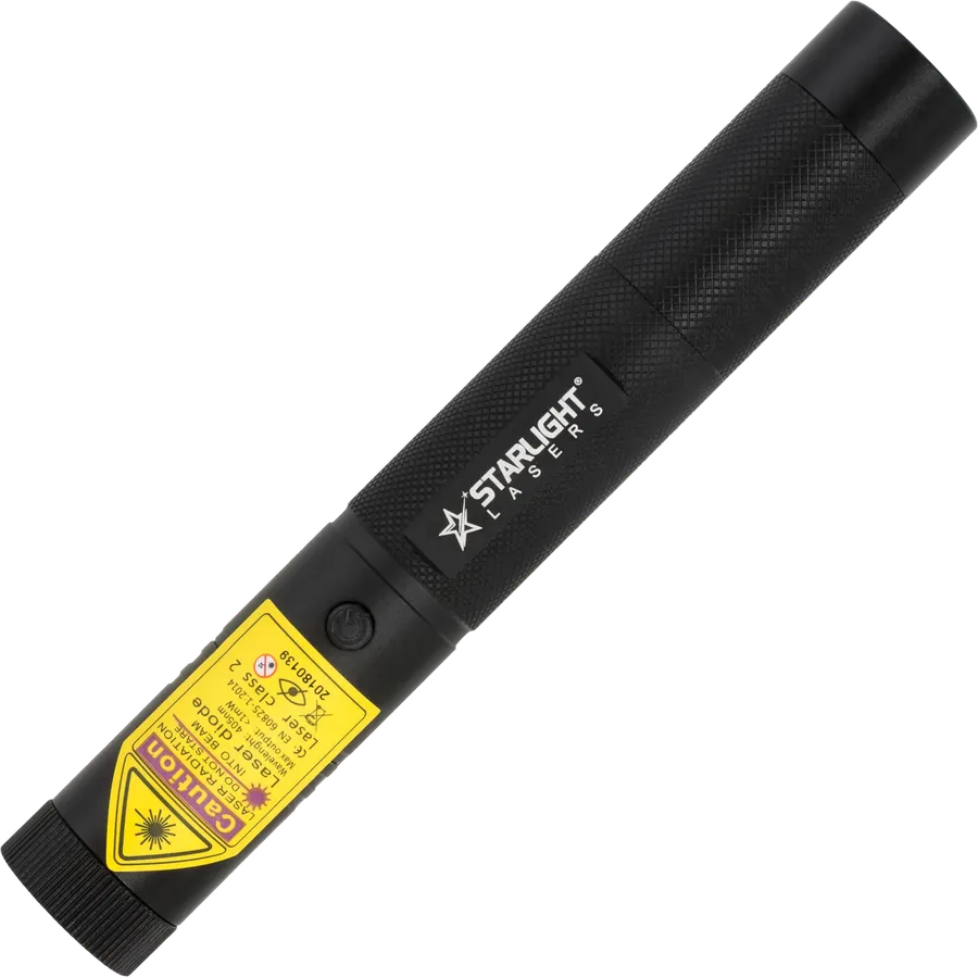 Puntero láser violeta recargable V1 Pro de aluminio con llaves de seguridad